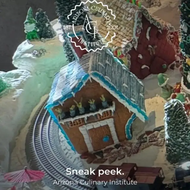 From Dough to Wow 🎅🏠 
Final sprinkles before the big reveal! On Monday we’re releasing the full video of our gingerbread masterpiece at the JW Marriott @camelbackinn Spoiler: it’s mouth‑watering. New Classes start Jan 5th 2026. Come check us out for a Tour. 🎄🍪☃️❄️ www.azculinary.edu 🍬🍭🎄❄️ #ArizonaCulinaryInstitute #GingerbreadHouse #WinterWonderland #GingerbreadMan #StudentLife #CulinaryStudent #HolidaySeason #EnrollNow #ClassesStartJan5 #TrainLikeAChef