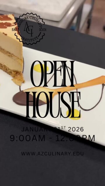 Kick off 2026 the right way. 👨‍🍳✨
If you’ve been waiting for a sign to start fresh—this is it.

Culinary arts isn’t a trend.
People will always eat.
And the opportunities? Not going anywhere.

From professional kitchens and baking to hospitality, entrepreneurship, food media, and more, this is a career path that actually grows with you.

🍽️ Arizona Culinary Institute Open House
📅 Tomorrow — Saturday, January 31, 2026
⏰ 9:00 AM – 12:00 PM

Tour the campus.
See the kitchens.
Meet the chefs.
Picture yourself here.

Start the year doing something bold—and build a future that lasts.
🔗 www.azculinary.edu

#ArizonaCulinaryInstitute #CulinarySchool #OpenHouse #NewYearNewCareer
#FutureChef #CulinaryArts #FoodCareers #ChefLife #CareerGoals #AZLife