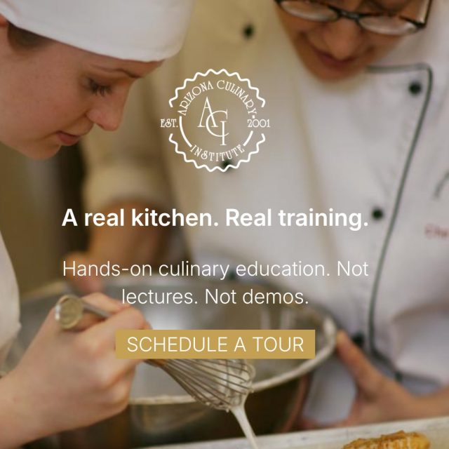 A real kitchen. Real training.
Not lectures. Not demos.

This is what learning looks like at Arizona Culinary Institute — hands-on, fast-paced, and built for people who actually want to cook. 👩‍🍳🔥

If you’re serious about culinary, pastry, or baking, this is where it starts.

📅 Next start date: March 2, 2026
👀 Open House: March 14 | 9AM–12PM
📍 Scottsdale, AZ

👉 Schedule a tour and see the kitchen for yourself.

🔗 https://azculinary.edu/apply-online/schedule-a-tour/ 

#CulinarySchool
#FutureChef
#HandsOnLearning
#TradeSchool
#CareerFocused
#CulinaryLife
#ArizonaStudents
#HighSchoolToCareer