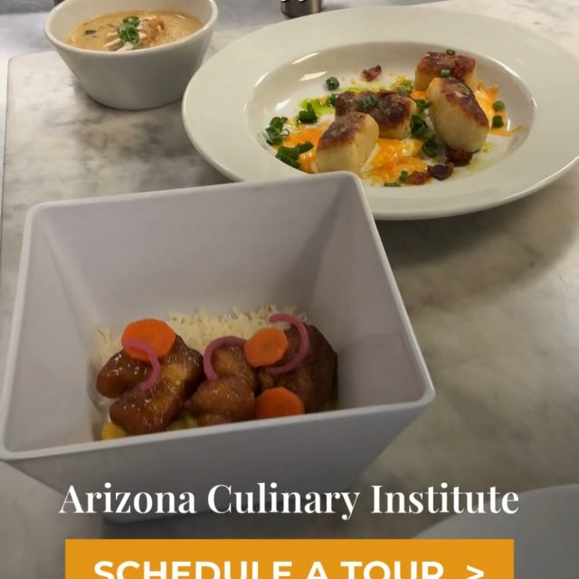 Train like a chef in a real professional kitchen.
At Arizona Culinary Institute, students learn knife skills, baking, and restaurant operations through hands-on training with experienced chefs.
Ready to start your culinary career?
Schedule a campus tour and see the kitchens for yourself.
https://azculinary.edu/apply-online/schedule-a-tour/
#ArizonaCulinaryInstitute
#CulinarySchool
#TrainLikeAChef
#FutureChef
#CulinaryStudents
#ChefLife