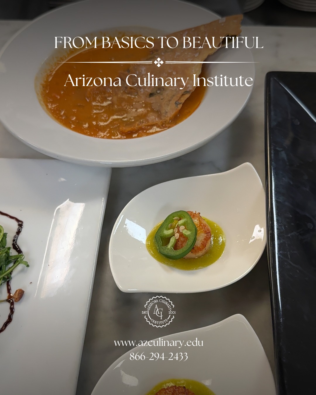 It starts simple… and then it clicks.

Sauces. Plating. Precision.
The small details that turn food into something more.

At ACI, you build those skills step by step —
in a real kitchen, not just a classroom.

Next classes start April 27.
Come check it out 👇
https://azculinary.edu/schedule-a-tour/

#culinarytraining #learncooking #foodskills #chefschool#cheftraining