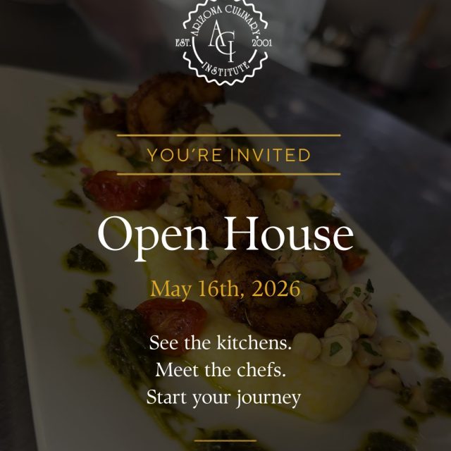🔥 You’re Invited to Our Open House! 🔥

Join us at Arizona Culinary Institute on **May 16th, 2026** for an inside look at where passion meets opportunity. Step into our kitchens, meet our chefs, and experience the energy of hands-on culinary training.

Whether you're exploring a new path or simply curious about the world of food, this is your chance to see it all up close.

✨ Tour the campus
👩‍🍳 Watch live demonstrations
🥐 Discover our culinary & pastry programs

Your future could start here — come see what makes ACI different.

👉 Link in bio http://www.azculinary.edu
https://lp.constantcontactpages.com/ev/reg/7nu3dk5

#ArizonaCulinaryInstitute #OpenHouse #CulinarySchool #PhoenixEvents #FoodCareers #PastryArts