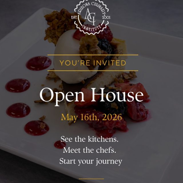 🔥 You’re Invited to Our Open House! 🔥

Join us at Arizona Culinary Institute on **May 16th, 2026** for an inside look at where passion meets opportunity. Step into our kitchens, meet our chefs, and experience the energy of hands-on culinary training.

Whether you're exploring a new path or simply curious about the world of food, this is your chance to see it all up close.

✨ Tour the campus
👩‍🍳 Watch live demonstrations
🥐 Discover our culinary & pastry programs

Your future could start here — come see what makes ACI different.

👉 Link in bio: http://www.azculinary.edu
https://lp.constantcontactpages.com/ev/reg/7nu3dk5

#ArizonaCulinaryInstitute #OpenHouse #CulinarySchool #PhoenixEvents #FoodCareers #PastryArts