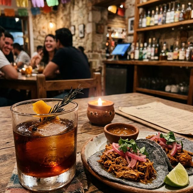 Oaxaca, Mexico
Mezcal Negroni paired with Cochinita Pibil Tacos
Where smoke meets soul. Our Mezcal Negroni swaps gin for the earthy fire of Oaxacan mezcal - bitter, complex, and alive. Sip it slow alongside slow-roasted cochinita pibil, where achiote-rubbed pork and citrus brine have been wrapped in banana leaves since sunrise. This is Friday done right. 🌮🔥
#MezcalNegroni #OaxacanFlavors #FridayDrinks #ArizonaCulinaryInstitute #PairItRight