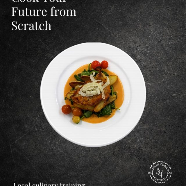 Extra Entrée Dish with Crispy Nest
Hands-on culinary training designed to help students grow their confidence in the kitchen.
Classes start July 6th.