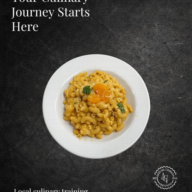 Comfort food, elevated. 🍝

Students at Arizona Culinary Institute learn classic techniques while creating dishes like this creamy mac & cheese from scratch in real kitchens.

Classes start July 6th. Schedule a tour and see where hands-on training begins.
