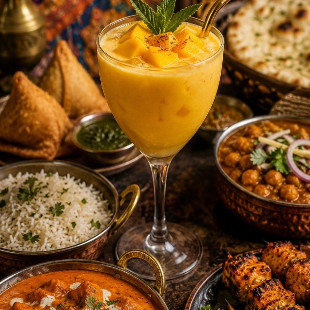 🥭🍹 Mumbai, India
Mango Lassi Cocktail paired with Butter Chicken & Tandoori Kebabs

Some drinks don't just complement a meal—they transform it.

The Mango Lassi Cocktail takes India's beloved yogurt-based refreshment and gives it a spirited twist. Sweet ripe mango, creamy yogurt, aromatic cardamom, and a splash of rum or vodka create a rich, cooling cocktail that was practically made for bold Indian flavors.

Paired with buttery tomato-rich curries, smoky tandoori kebabs, crispy samosas, and fragrant basmati rice, every sip helps tame the heat while enhancing the spices. The result is a perfect balance of sweet, savory, creamy, and spicy.

Whether enjoyed alongside a feast or as a refreshing finish to the evening, this tropical-inspired cocktail proves that some pairings are simply meant to be.

✨ Spice. Sweetness. Balance. One unforgettable bite and sip at a time.

#FridayNightDrinks #MangoLassiCocktail #IndianCuisine #FoodAndDrinkPairing #ButterChicken #TandooriChicken #IndianFoodLovers #CocktailPairing #GlobalFlavors #CulinaryJourney #FoodieFriday #DrinkAndDine #ArizonaCulinaryInstitute #ACI #ChefLife #HospitalityIndustry #ExploreFlavors #WorldCuisine #FoodPhotography #PairItRight