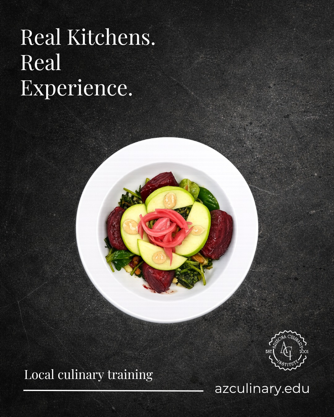 Real kitchens. Real experience. Real next steps.

If you are ready to explore culinary school, Arizona Culinary Institute&rsquo;s next class starts July 6. Come see the Scottsdale campus with a personal tour, or visit us during Open House on July 25.

Schedule a tour: https://azculinary.edu/schedule-a-tour/

#CulinaryArts #ChefTraining #CulinarySchool #HandsOnLearning #ScottsdaleAZ