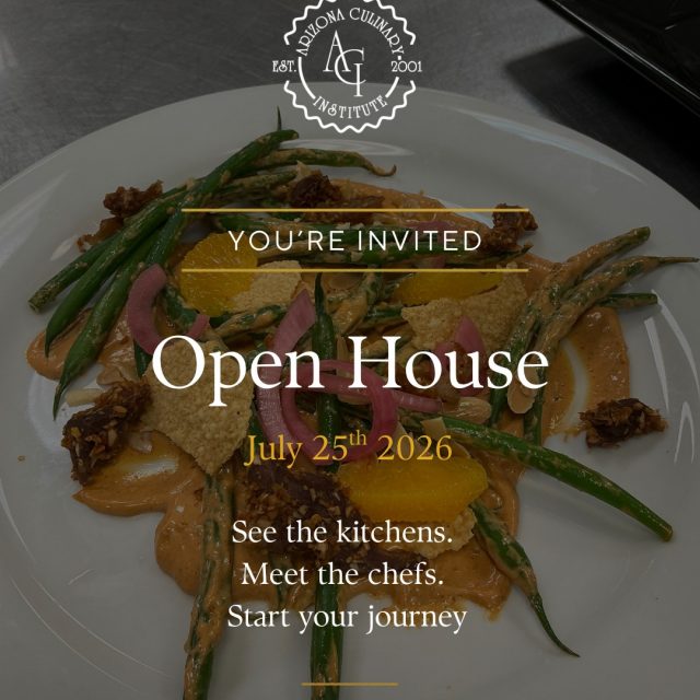 Ready to turn your passion for food into a career?

Join us at the Arizona Culinary Institute Open House on July 25, 2026, and discover what it's like to train in a professional culinary environment. Meet instructors, tour our kitchens, explore our programs, and learn about career opportunities in the culinary industry.

Can't make the Open House? You can schedule a personal campus tour anytime that works for you.

📅 Open House: July 25, 2026
📍 Arizona Culinary Institute

Reserve your spot today!
