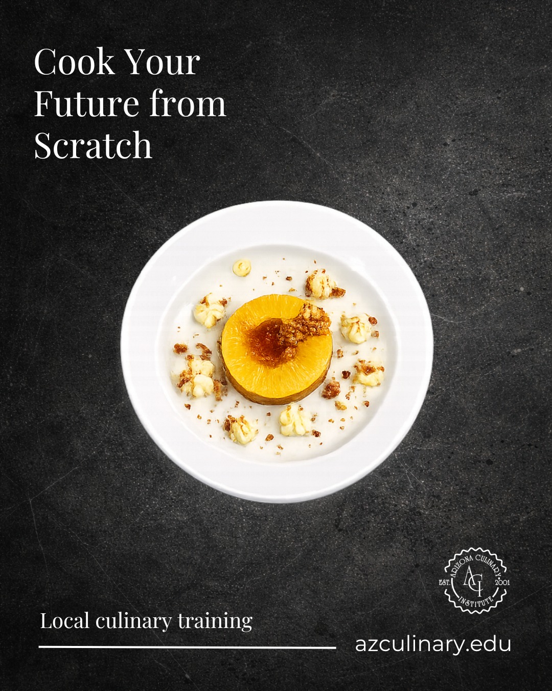 Cook your future from scratch. At Arizona Culinary Institute, students train hands-on in real kitchens and learn the skills that help turn a love of food into a practical next step.

Classes start July 6. Tour the campus on your schedule: https://azculinary.edu/schedule-a-tour/

Open House: July 25.
https://azculinary.edu/news/open-house/

#ChefTraining #CulinarySchool #PastryArts #HandsOnTraining #ScottsdaleAZ