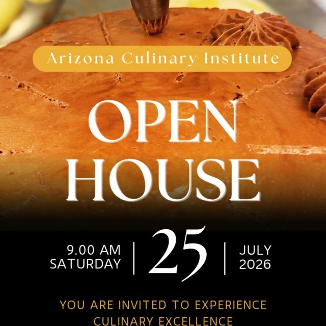 Ever wondered what culinary school is really like?
This is your chance to step inside.
Join us July 25 for an Open House where you can walk through our teaching kitchens, meet the chef instructors, and see where students build the skills needed for careers in the culinary industry.
Bring your questions—we'll be happy to answer them.
📅 Saturday, July 25
🍽 Arizona Culinary Institute
Reserve your spot today.
https://lp.constantcontactpages.com/ev/reg/tyfxzer
#ArizonaCulinaryInstitute #OpenHouse #CulinaryEducation #FutureChef #CookingSchool #PhoenixFood #CareerTraining #Hospitality #ChefTraining #AZStudents