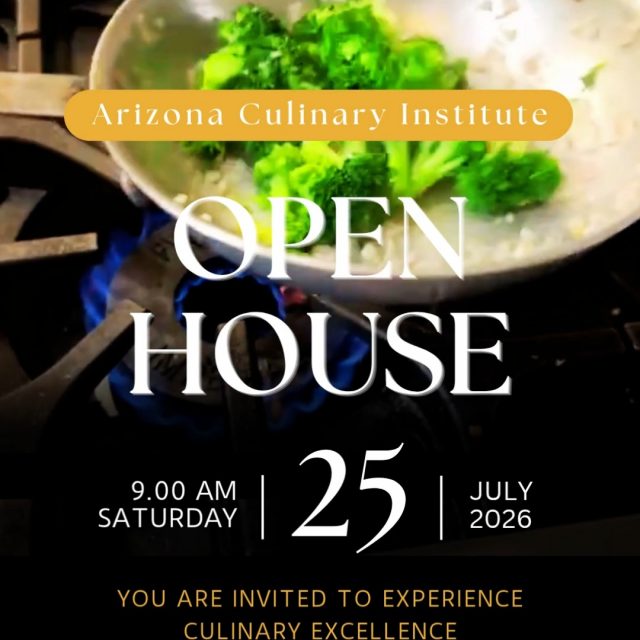 Pictures only tell part of the story.
See Arizona Culinary Institute in person during our July 25 Open House.
Tour our kitchens, meet our experienced chef instructors, and get a feel for what it's like to train in a professional culinary environment.
Whether you're passionate about cooking or baking, we'd love to show you around.
📅 Saturday, July 25
Your future could start with one visit.
https://lp.constantcontactpages.com/ev/reg/tyfxzer
#ArizonaCulinaryInstitute #OpenHouse #CulinaryInstitute #ChefLife #BakingSchool #CareerTraining #ArizonaEducation #FoodIndustry #FutureChef #ScheduleATour