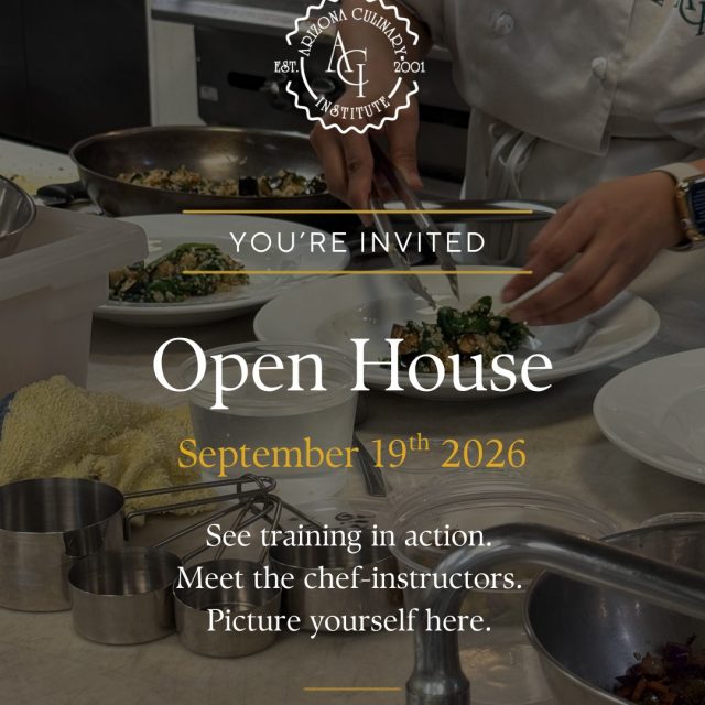 See culinary training up close at Arizona Culinary Institute.

Walk through our professional kitchens, meet experienced chef-instructors, and speak with Admissions and Financial Aid representatives who can answer your questions.

Saturday, September 19, 2026
9:00 a.m. to 12:00 p.m.
10585 N 114th St, Scottsdale, AZ

The Open House is free, but registration is encouraged:

https://lp.constantcontactpages.com/ev/reg/qkk8nc2

Discover more at azculinary.edu

#ArizonaCulinaryInstitute #ACIOpenHouse #ChefTraining #CulinaryCareer #CulinaryEducation #FutureChef #ScottsdaleAZ #ExploreACI