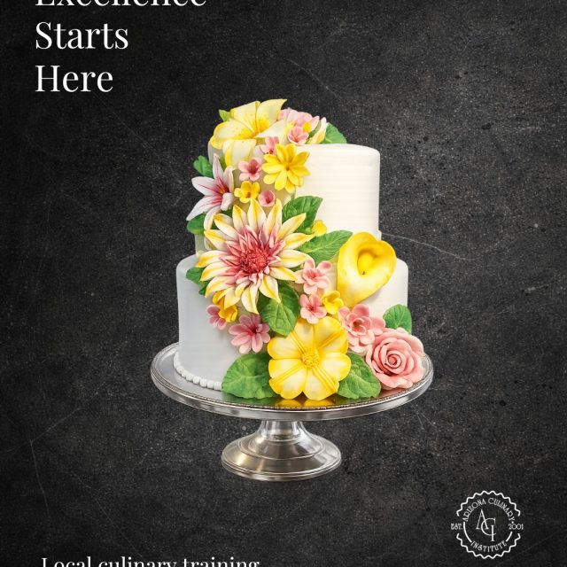 Excellence is built one detail at a time.

Professional cake design brings together precision, patience, and creativity. From smooth finishes and balanced tiers to handcrafted floral details, students at Arizona Culinary Institute develop the practical pastry skills needed to transform an idea into something unforgettable.

If baking is where your creativity comes alive, come see where it could take you. Classes begin August 31. Schedule your tour of ACI today.

https://www.azculinary.edu/apply-online/schedule-a-tour/

#ArizonaCulinaryInstitute #BakingAndPastry #PastryArts #CakeDesign #ProfessionalBaking #CulinarySchool #HandsOnTraining #FuturePastryChef #CulinaryStudents #ScottsdaleArizona #ExploreACI #ScheduleATour