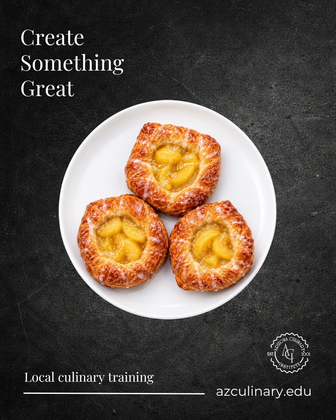 Something great can start with flour, butter, fruit, and an idea.

Creating beautifully layered pastries requires patience, precision, and an understanding of how every ingredient works together. At Arizona Culinary Institute, students gain hands-on baking experience while practicing the techniques behind consistent texture, flavor, shaping, and finishing.

Could your next creation be the beginning of a new career? Classes begin August 31. Schedule a tour and explore ACI&rsquo;s baking and culinary kitchens.

https://www.azculinary.edu/apply-online/schedule-a-tour/

#ArizonaCulinaryInstitute #BakingAndPastry #PastryArts #FreshPastry #ProfessionalBaking #HandsOnTraining #FuturePastryChef #BakingSchool #CulinaryStudents #ScottsdaleArizona #ExploreACI #ScheduleATour