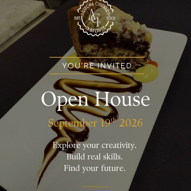 Your creativity deserves a place to grow.

Visit Arizona Culinary Institute during our free Open House and see how culinary and pastry students turn ideas into beautifully finished dishes. Explore the kitchens, meet the chefs, and picture yourself learning at ACI.

Saturday, September 19, 2026
9:00 a.m. to 12:00 p.m.

Reserve your place:

https://lp.constantcontactpages.com/ev/reg/qkk8nc2

Learn more at azculinary.edu

#ArizonaCulinaryInstitute #ACIOpenHouse #CulinaryCreativity #PastryArts #CulinarySchool #FutureChef #ScottsdaleAZ #ExploreACI