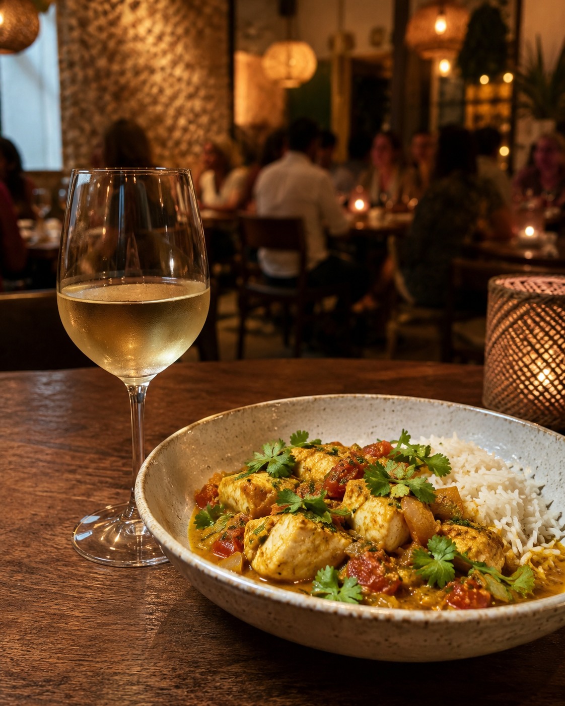 Cape Town, South Africa
Drink: South African Chenin Blanc
Dish: Cape Malay fish curry

Cape Town at the table: a chilled glass of Chenin Blanc beside fragrant Cape Malay fish curry. The wine&rsquo;s orchard fruit and bright acidity meet tender white fish, warm turmeric, tomato, coriander, and gentle chile with effortless balance. Each sip lifts the spice; each spoonful gives the wine more texture and depth. A little basmati rice catches the golden sauce, candlelight catches the glass, and Friday slips into a slower rhythm. Bright, aromatic, and made to unfold one bite at a time. 🍷🌶️

#CheninBlanc #CapeMalayCuisine #CapeTownEats #FishCurry #FridayNightPairing #ArizonaCulinaryInstitute