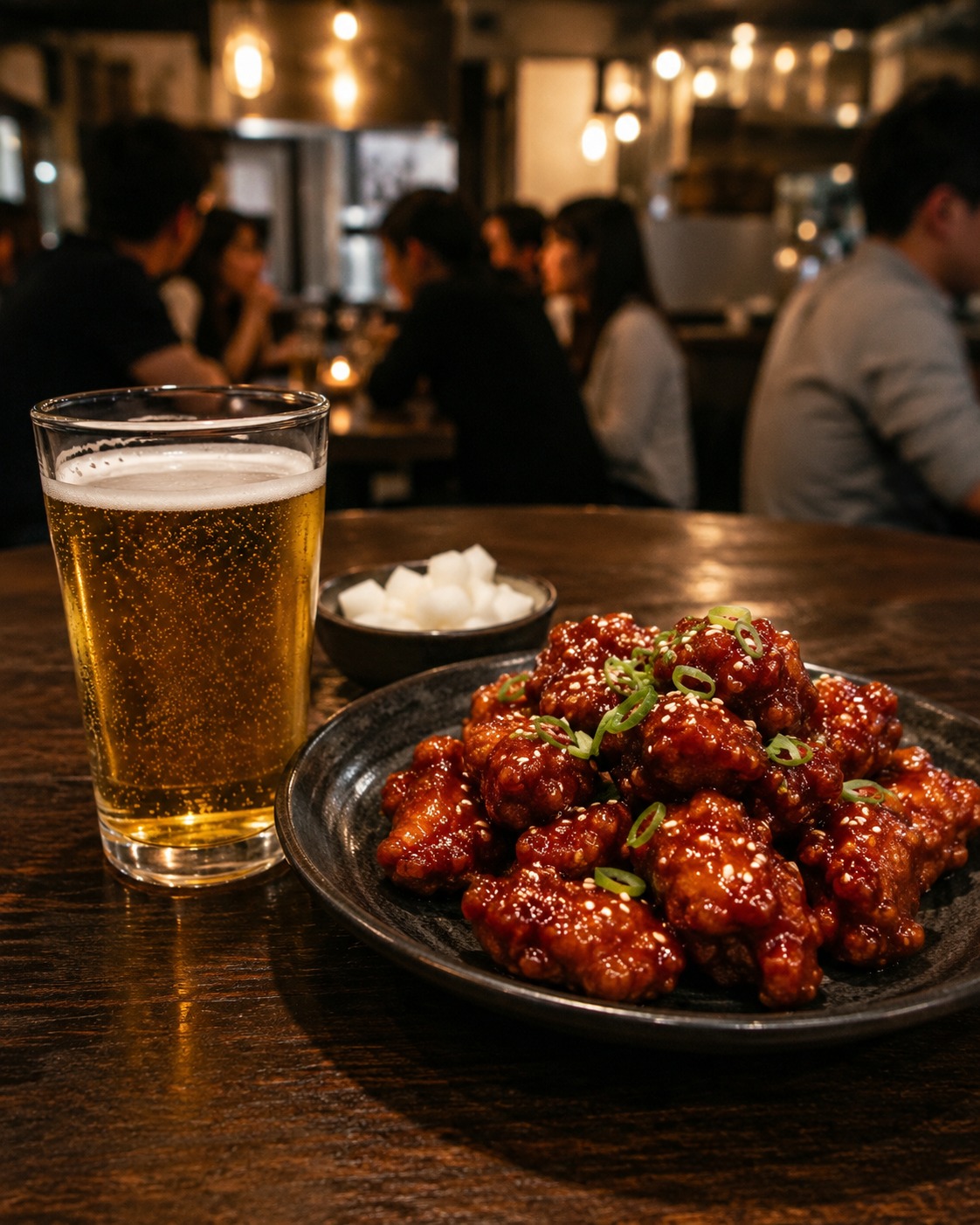 Seoul, South Korea
Drink: Somaek
Dish: Dakgangjeong

Friday night in Seoul comes with a little sparkle and plenty of crunch. Somaek&mdash;soju mixed with crisp lager&mdash;lands light, brisk, and refreshingly direct. Dakgangjeong brings the counterpoint: crackling fried chicken glazed in a glossy sweet-spicy sauce, finished with sesame and scallion. The drink&rsquo;s clean carbonation sweeps through the sticky lacquer and heat, sending you straight back for another bite. Add cool pickled radish between rounds, pull your chair closer, and let the table get loud. 🍗✨

#Somaek #Dakgangjeong #SeoulEats #KoreanFriedChicken #FridayNightPairing #ArizonaCulinaryInstitute