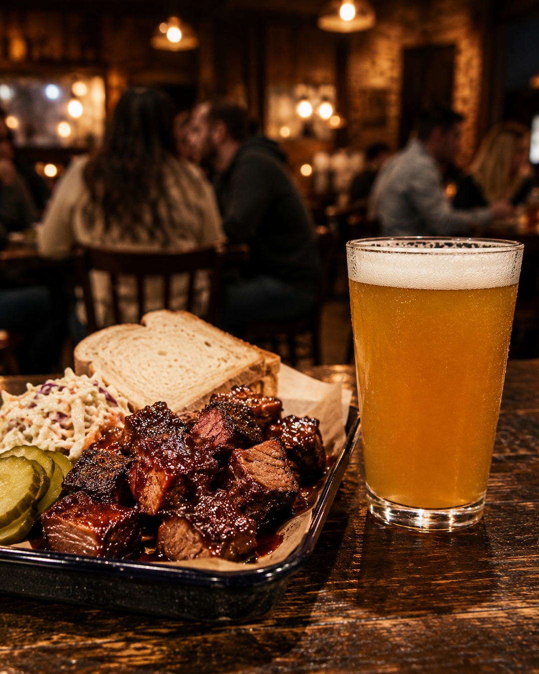 Kansas City, Missouri
Drink: Boulevard Unfiltered Wheat Beer
Dish pairing: Kansas City Brisket Burnt Ends

Kansas City Friday starts with smoke in the air and a cold glass close at hand. A locally brewed unfiltered wheat beer brings lively citrus, soft breadiness, and a clean, easy finish. Across the table, brisket burnt ends arrive lacquered in tangy-sweet sauce, with dark bark, tender centers, pickles, slaw, and white bread. The beer&rsquo;s bubbles and gentle bitterness sweep through the richness; its grain echoes the caramelized edges of the beef. No ceremony required. Just a full tray, a fresh pour, and one more bite worth staying for. 🍺🔥

 #KansasCityBeer #BurntEnds #KCBbq #CraftBeerPairing #FridayNightPairing #ArizonaCulinaryInstitute

AI image disclosure: This image was created with AI for our Friday global culinary series, which explores food traditions from around the world and celebrates connection across cultures and communities. Arizona Culinary Institute does not use AI-generated images to represent or promote our students, classes, facilities, or school programs.