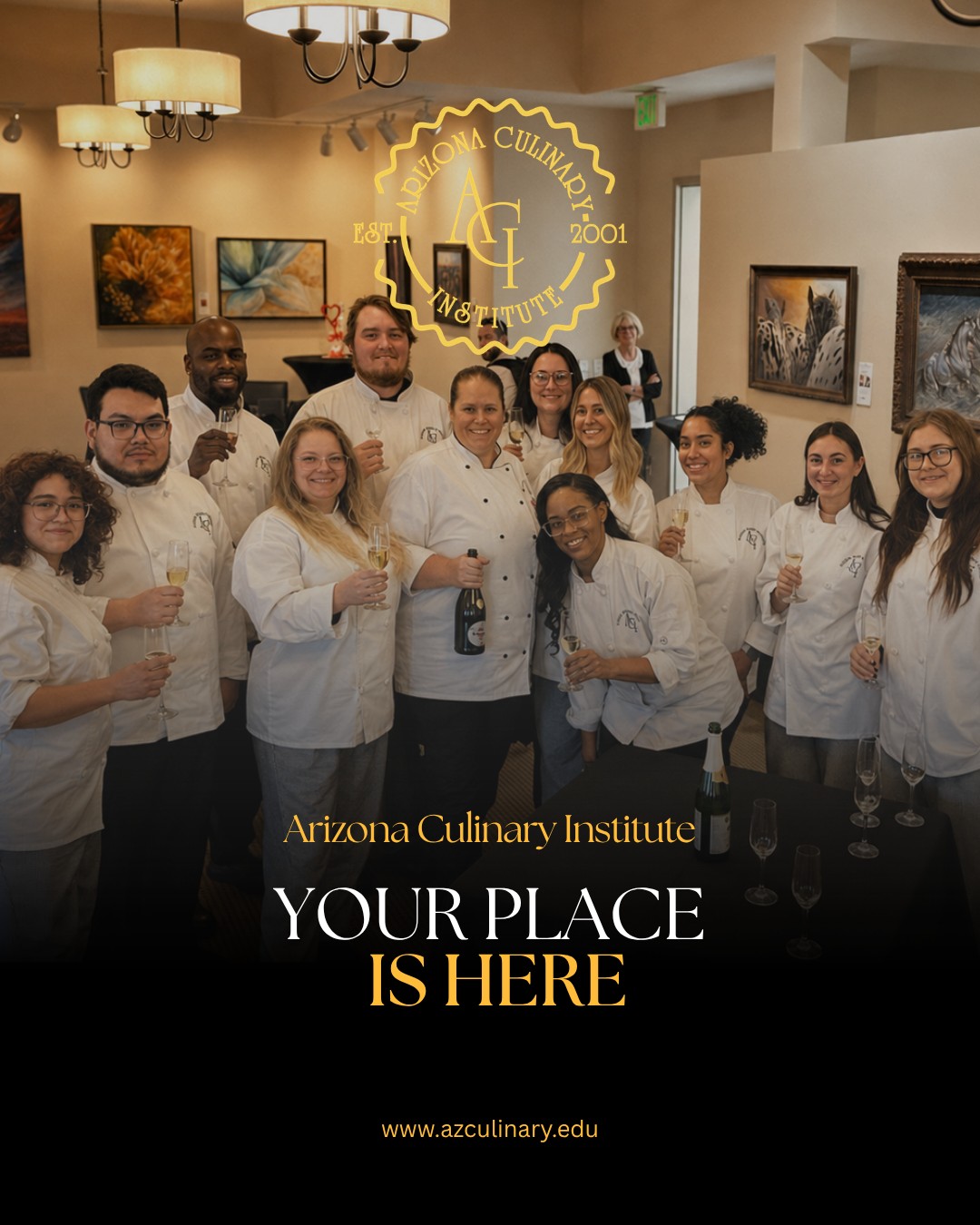 Your culinary journey doesn&rsquo;t have to begin alone.

Train alongside classmates who share your passion while learning from experienced chef-instructors. Classes at Arizona Culinary Institute begin October 26.

Come meet the people&mdash;and see the kitchens&mdash;for yourself.

#ArizonaCulinaryInstitute #CulinaryStudents #CulinarySchool #FutureChef #ScottsdaleArizona