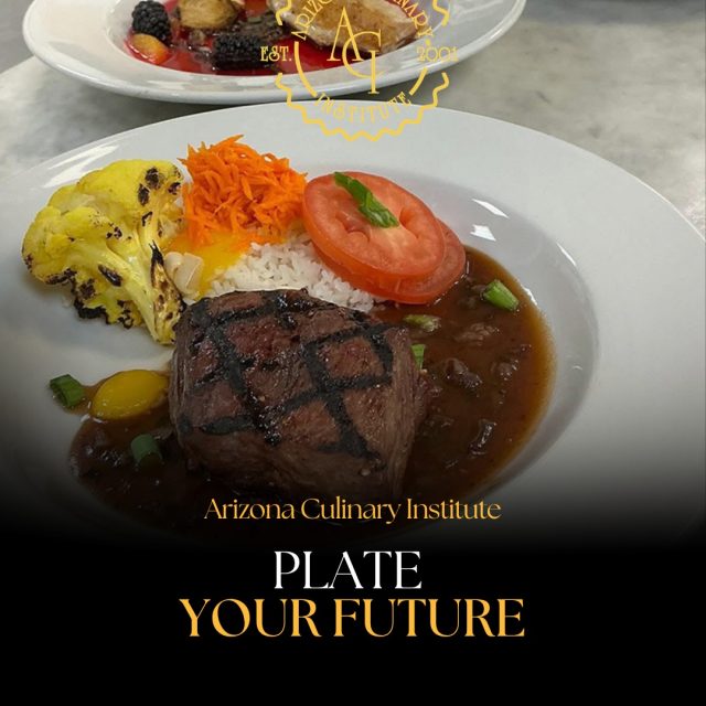 A great plate starts with the right training.

At Arizona Culinary Institute, you’ll practice the techniques, timing and presentation used in professional kitchens. Come check out ACI and see what you could create here.

#CulinaryTraining #ArizonaCulinaryInstitute #ChefLife #CulinaryCareer #PhoenixAZ