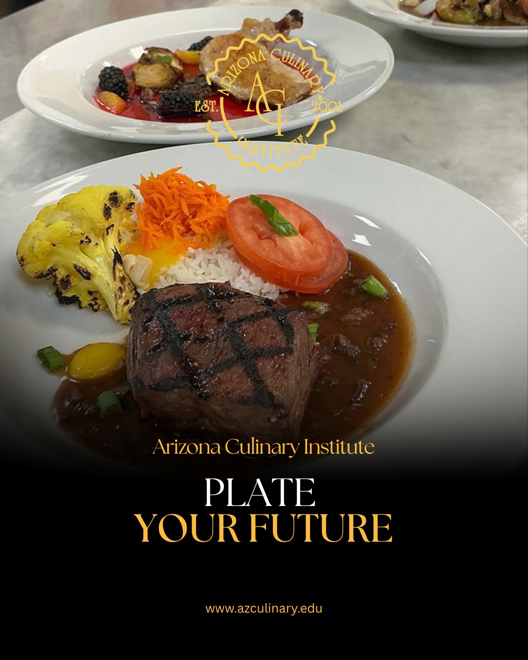 A great plate starts with the right training.

At Arizona Culinary Institute, you’ll practice the techniques, timing and presentation used in professional kitchens. Come check out ACI and see what you could create here.

#CulinaryTraining #ArizonaCulinaryInstitute #ChefLife #CulinaryCareer #PhoenixAZ