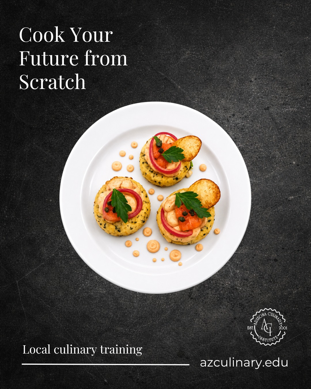 Every culinary career begins with the decision to start.

At Arizona Culinary Institute, students build practical skills through hands-on training in professional kitchens. They learn how preparation, timing, technique, and thoughtful presentation work together to create a finished plate they can be proud of.

Your future in food could begin sooner than you think. Classes start August 31. Schedule a tour and discover what it&rsquo;s like to train at ACI.

https://www.azculinary.edu/apply-online/schedule-a-tour/

#ArizonaCulinaryInstitute #CulinaryCareer #CulinaryArts #ChefTraining #CulinarySchool #HandsOnTraining #FoodPresentation #FutureChef #CareerInFood #CulinaryStudents #ExploreACI #ScheduleATour